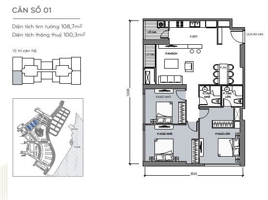 Layout căn hộ L4,5-01 tầng 2-48