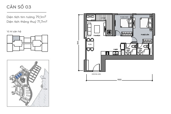 Layout căn hộ L4,5-03 tầng 2-48