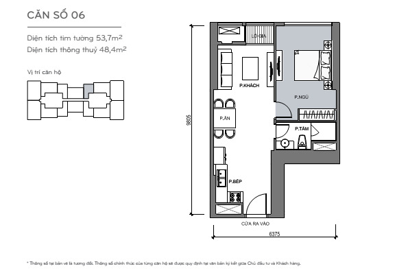 Layout căn hộ L4,5-06 tầng 2-48