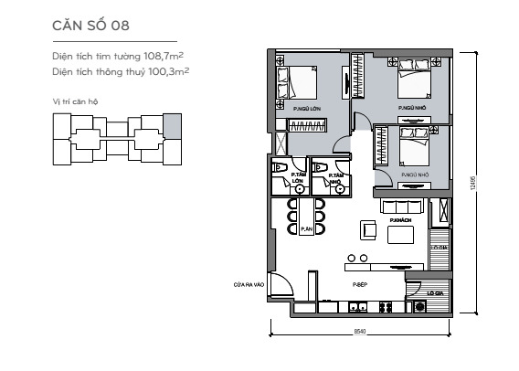 Layout căn hộ L4,5-08 tầng 2-48