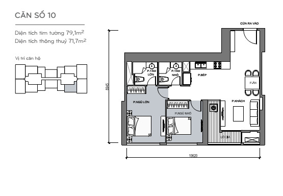 Layout căn hộ L4,5-10 tầng 2-48