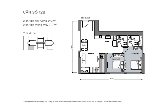 Layout căn hộ L4,5-12B tầng 2-48