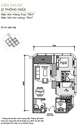 Layout căn hộ L81-02 tầng 23-26
