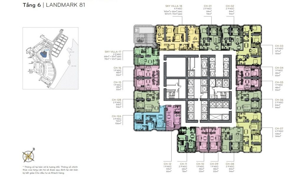 Layout tầng 06 Landamrk 81