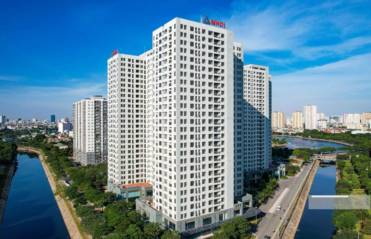 Phối cảnh các tòa tháp chung cư X2 Đại Kim nhìn từ xa
