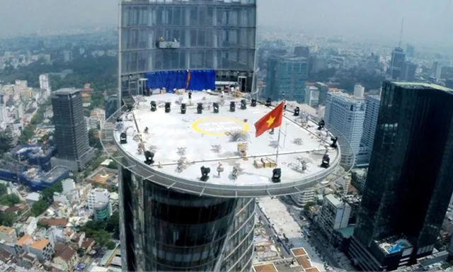 Sân đỗ trực thăng độc đáo trên tầng 50 của tòa nhà Bitexco, biểu tượng kiến trúc Sài Gòn