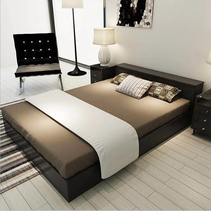Thiết kế phòng ngủ với giường và tủ quần áo hợp phong thủy