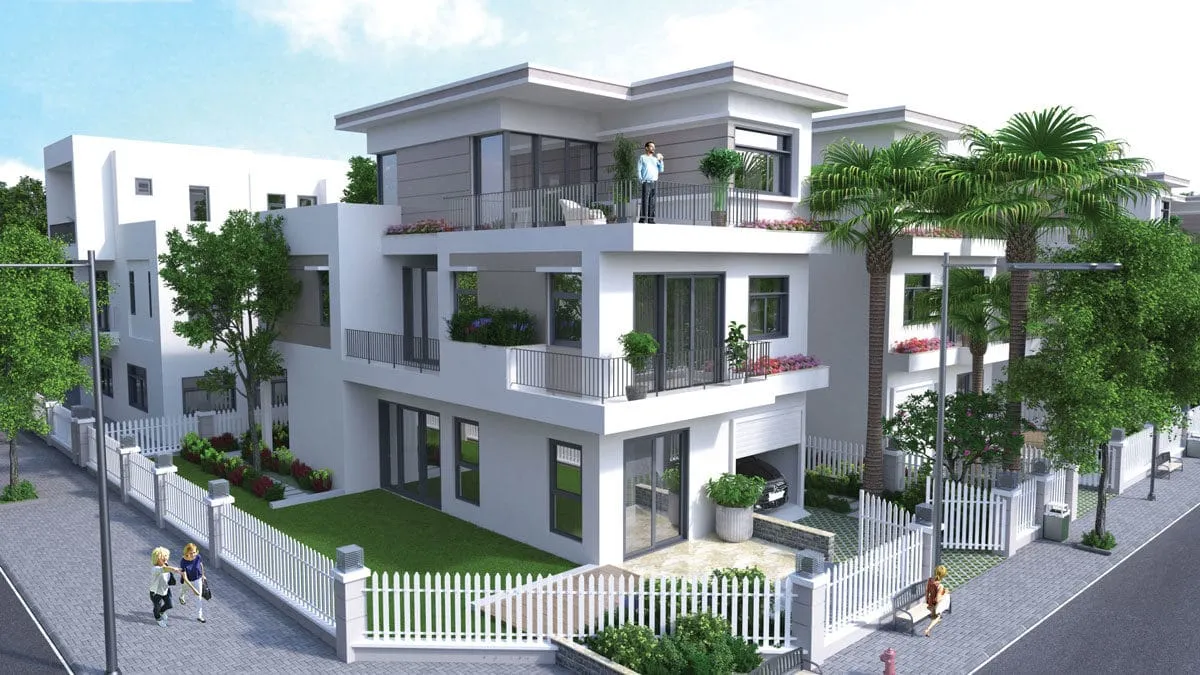 Phối cảnh khu biệt thự sang trọng tại dự án Hiệp Thành City