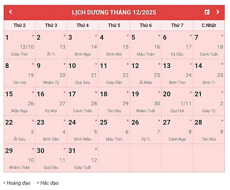 Tổng quan các ngày xấu cần tránh trong tháng 11/2025