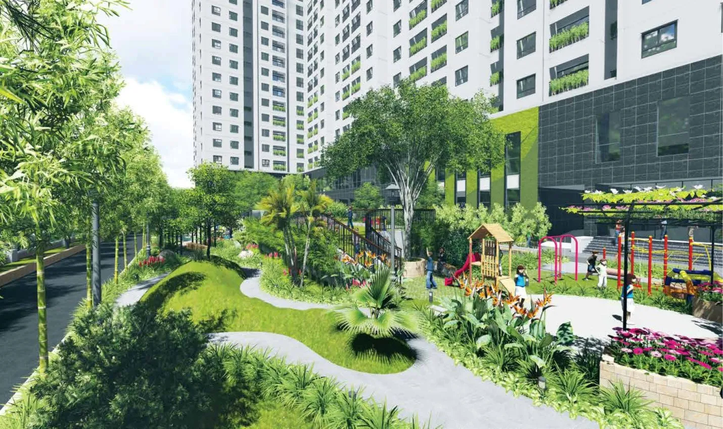Thiết kế phòng khách căn hộ PCC1 Hà Đông mở ra không gian rộng rãi