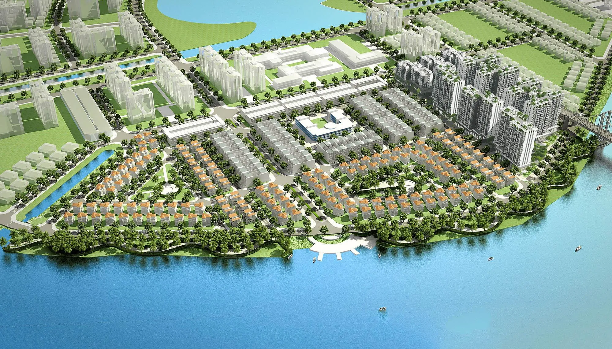 Phối cảnh tổng thể dự án Khu Nhà ở Xã hội HUD Thủ Đức Vạn Phúc City