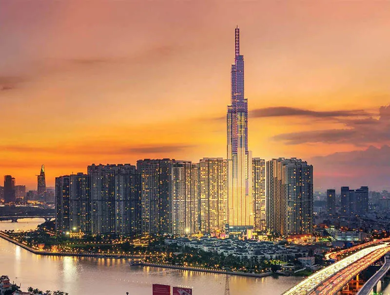 Tòa nhà Landmark 81, biểu tượng cao nhất Việt Nam, tại Vinhomes Central Park Tân Cảng