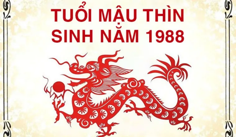 Chân dung nam Mậu Thìn 1988 với hình ảnh rồng tượng trưng
