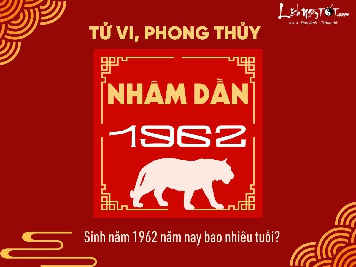Hình ảnh minh họa về thông tin người sinh năm 1962 Nhâm Dần