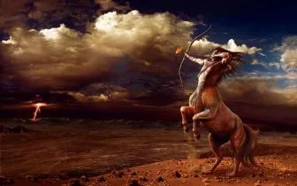 Hình ảnh biểu tượng tính cách mạnh mẽ, tham vọng và đam mê khám phá của cung Nhân Mã